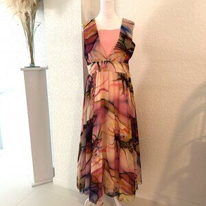 NWOT Vicky and Lucas Muticolor Floor Length Dress